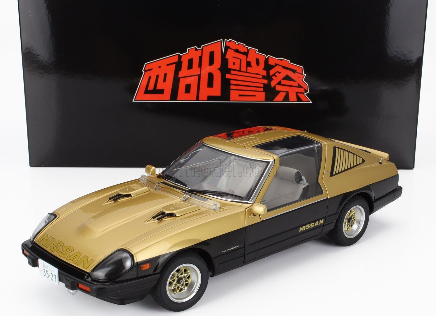 đ RendelĂ©sre â Nissan Fairlady Z (S130) Seibu-Keisatsu Super Z 1979 â Arany-Fekete â 1:18 AutoArt