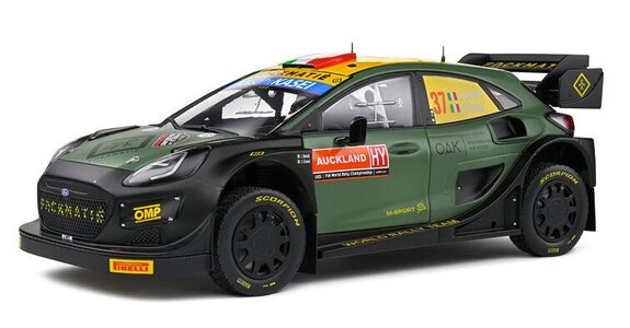 đ ElĆrendelhetĆ â Ford England Puma Rally1 Team Ford World Rally M-Sport #7 Rally New Zealand 2022 â Zöld/Fekete â 1:18 Solido