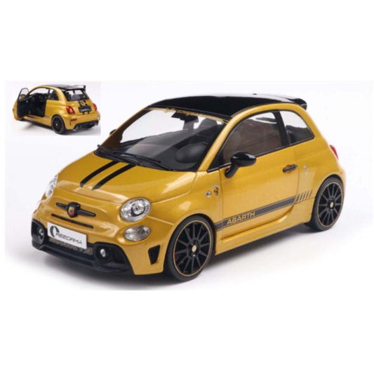 🚗 Előrendelhető – Fiat Nuova 500 Abarth 595 2023 – Sárga Metál/Fekete – 1:18 Solido