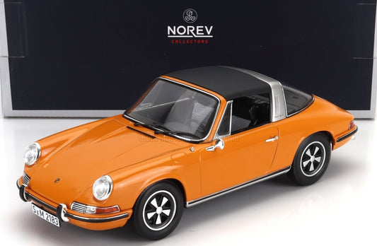 🚗 Rendelésre – Porsche 911S 2.2 Targa 1970 – Signal Narancs – 1:18 Norev