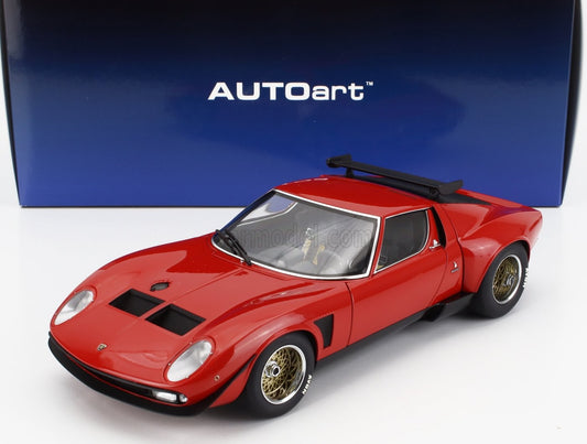 🚗 Rendelésre – Lamborghini Miura SVR Jota 1968 – Piros – 1:18 AutoArt