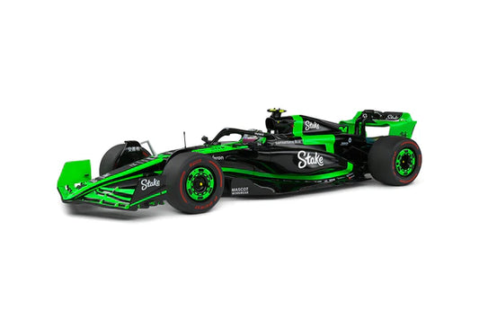 🏎️ Előrendelhető – Sauber F1 C44 Team Stake Kick #24 Bahrain GP 2024 – Zöld/Fekete – 1:18 Solido