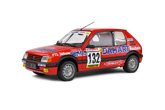 🚗 Előrendelhető – Peugeot 205 1.6 GTi #132 Rally Montecarlo 1986 – Piros – 1:18 Solido
