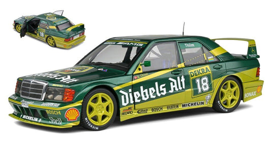 🚗 Előrendelhető – Mercedes-Benz 190E 2.5 16V Evo2 Team Zakspeed #18 – K. Thiim – DTM 1992 – Két tónusú zöld – 1:18 Solido