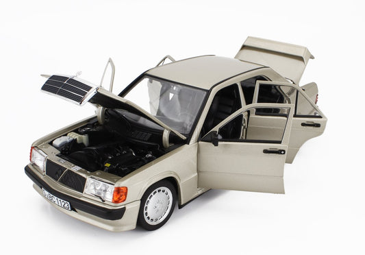 🚗 Rendelésre érkezik – Mercedes-Benz 190E 2.3 16V 1984 – Füstszürke Metál – 1:18 Norev
