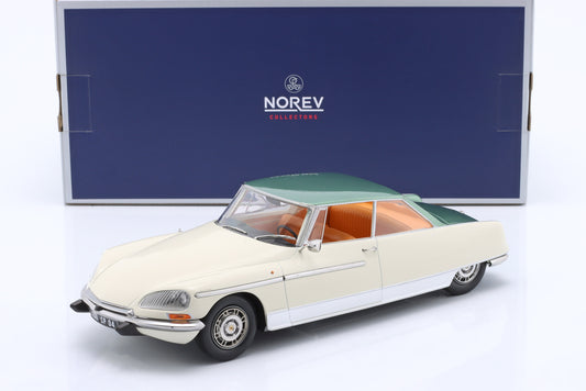 🚗 Rendelésre – Citroën DS21 Le Leman 1968 – Elefántcsont-Zöld Metál – 1:18 Norev