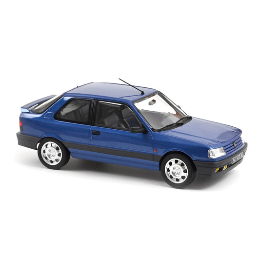 🚗 Rendelésre érkezik – Peugeot 309 GTi 16V 1991 – Miami Kék – 1:18 Norev