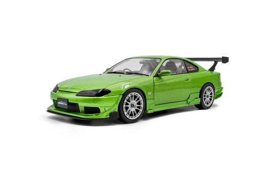 SOLIDO - 1/18 - NISSAN - SILVIA (S15) COUPE SPEC-R AERO 1999 - Metál Zöld (ElŐRENDELHETŐ)