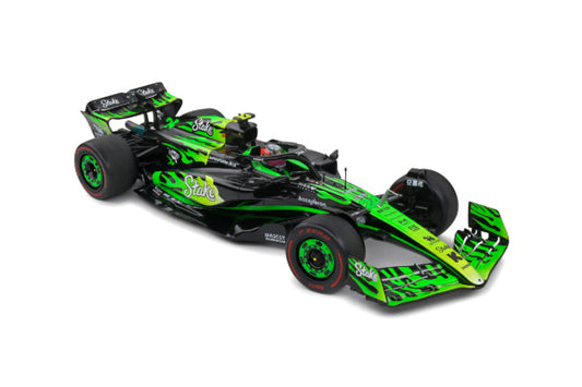 🏎️ Előrendelhető – Sauber F1 C44 Team Stake Kick #24 Las Vegas GP 2024 – Zöld/Fekete – 1:18 Solido