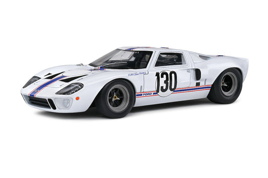 🚗 Előrendelhető – Ford GT40 MkI „Team France” #130 – Targa Florio 1967 – H. Greder & J.M. Giorgi – Fehér – 1:18 Solido