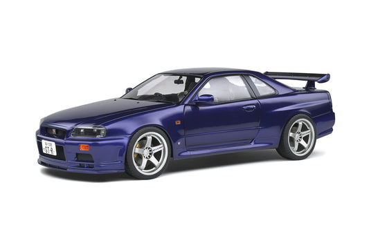 SOLIDO - 1/18 - NISSAN - SKYLINE GT-R (R34) Z-TUNE 1999 - Lila ELŐRENDELHETŐ