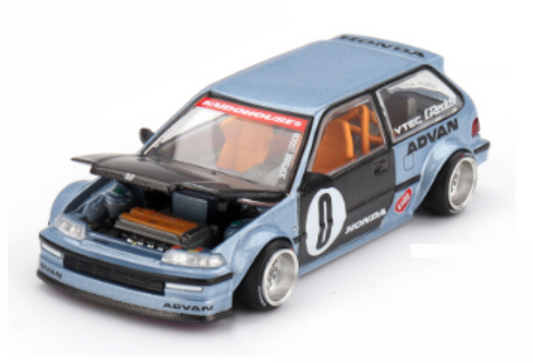 HONDA - CIVIC (EF) ROULETTE V1 N 0 RACING 1987 - Világos kék, fekete