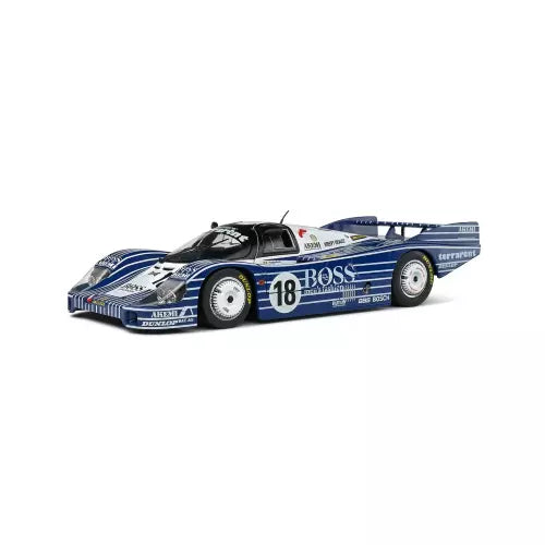 🏁 Előrendelhető – Porsche 956L 2.6L Twin Turbo Team Obermaier Racing Boss #18 24h Le Mans 1983 – Fekete/Fehér – 1:18 Solido