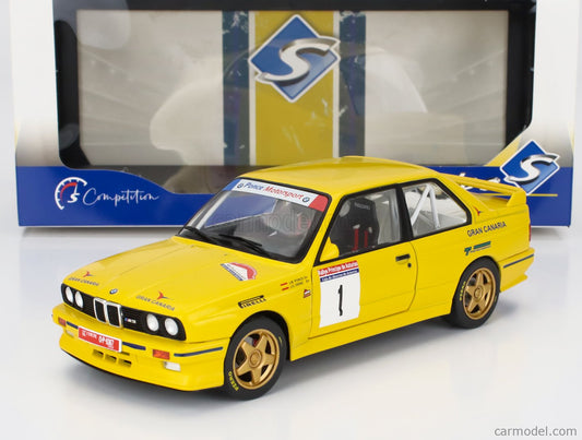 1:18 Solido – BMW 3-Series (E30) Gr.A Rally Principe Asturias 1992 – Sárga – rendelhető, szállítás 1-2 hét