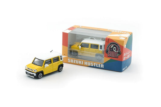 1/64 BM-CREATIONS SUZUKI - HUSTLER RHD 2019 - Citromsárga, Fehér
