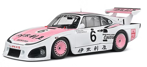 🚗 Előrendelhető – Porsche 935 K3 – Kremer Racing #6 – 1000 km Suzuka 1981 Győztes – B. Wollek & H. Pescarolo – Fehér/Rózsaszín – 1:18 Solido