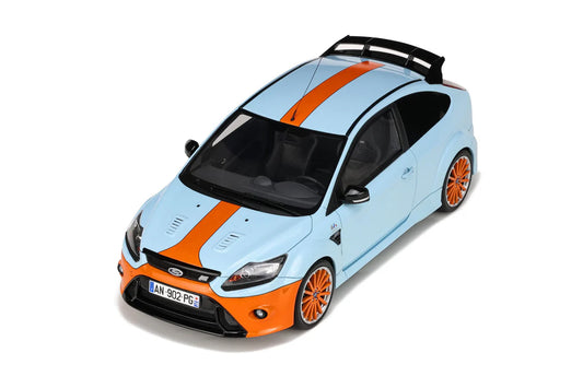 🚗 Rendelésre érkezik – Ford Focus RS MKII 2010 – 24h Le Mans Tribute – Világoskék/Narancs – 1:18 Otto-mobile