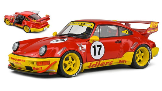 1:18 Solido – Porsche 911 964 RWB Maty's Idlers Racing 1994 – Piros-sárga – rendelhető, szállítás 1-2 hét