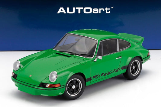🚗 Rendelésre – Porsche 911 Carrera RS 2.7 Coupé 1973 – Zöld/Fekete – 1:18 AutoArt
