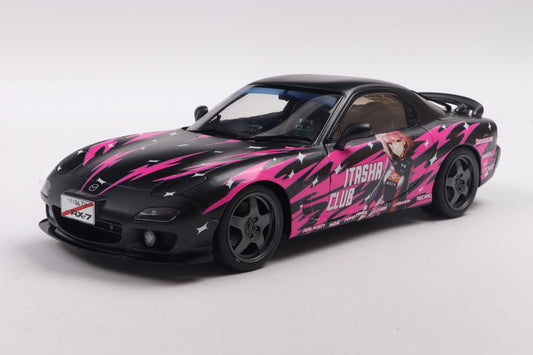 1:18 Solido – Mazda RX-7 (FD3RS) Works Itasha Club Coupe 1999 – Fekete-fukszia – rendelhető, szállítás 1-2 hét