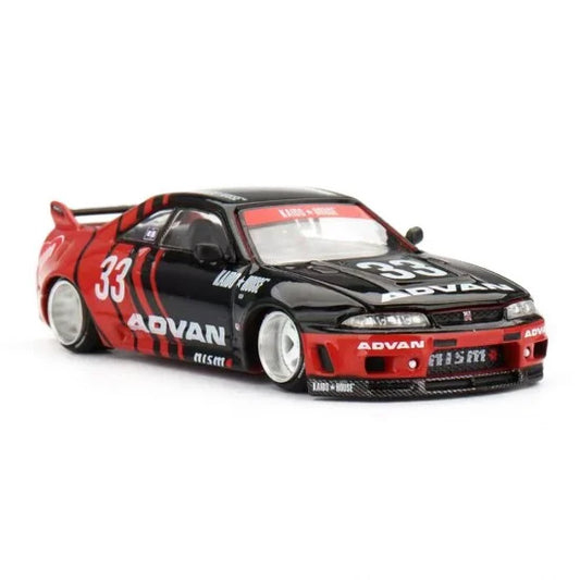 NISSAN - SKYLINE GT-R (R33) N 33 KAIDO WORKS ADVAN 1995 - Piros, Fekete
