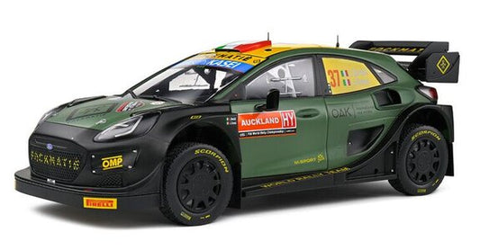 🏁 Előrendelhető – Ford England Puma Rally1 Team Ford World Rally M-Sport #7 Rally New Zealand 2022 – Zöld/Fekete – 1:18 Solido